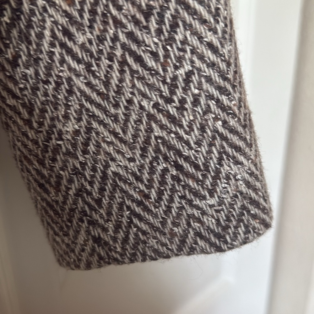 Women’s Brooks Brothers Brown Tweed Blazer with Notched Lapels size 12 - Picture 4 of 9